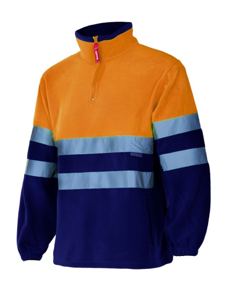 FORRO POLAR BICOLOR A/VISIBILI. SUP NAR/INF MAR TALLA S-3XL